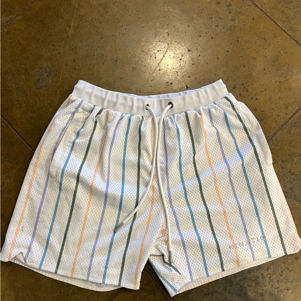 Striped Kinetic Athletic Men’s Shorts